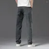 Men's Jeans 2023 Summer Thin Denim Grey Fashion Versatile Wash Loose Straight Pants