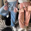 Womens Pants Autumn and Winter Funny Cute Couple Pajama with a Ringing Elephant Trunk