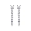 Men Women Fashion Allergic Free Earrings 925 Sterling Silver Full Moissanite Hoops Earrings Nice Gift for Party Wedding