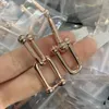 Women Copper Steel Letter Designer Earrings Brass Plated Small Sweet Wind Style Luxury Geometric Fashion for Lady Party