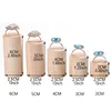 Jewelry Pouches 5pcs/set Cylindrical Wooden Rings Display Rack Organizer Holder Stand Ring Counter Windows