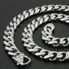 High Quality Jewelry 316L Stainless Steel men's 13mm 15mm Curb Chain Link Necklace Vintage Clasp for Men's Gifts 20 in279T