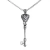 Pendant Necklaces Stainless Steel Gothic Antique Silver Color Key Necklace Witch Jewelry Pagan Gifts