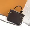 Luksusowy makijaż próżność kosmetyczna toaletowa torba na ramię skórzane kobiety męskie torby crossbody designer M45165 M45598 Klasyczne stare portfele kwiatowe Torebki