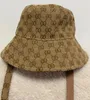 Designers Womens Mens Bucket Hat Chapéus Preto Khaki Reversível Canvas Designer Caps Chapéus Mulher Sun Prevent Bonnet Beanie Fisherman Beach Top Quality 2 Cores