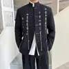 Abiti da uomo SYUHGFA Cappotto in stile cinese Tendenza Moda Ricamo Design di nicchia Colletto in piedi Blazer Giacche da uomo bello