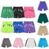 Shorts heren dames ontwerpers korte broeken letterdruk strook singels casual vijfpuntshandpalmen kleding zomer strandkleding349t