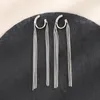 Boucles d'oreilles PANJBJ 925 en argent Sterling gland oreille pince pour femmes fille exagération serpent os chaîne fête Hip Hop bijoux cadeau en gros