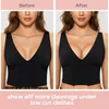 Femmes Shapers Sexy Femmes Low Cut Lingerie Dos Nu Soutien-Gorge Profond U Push Up Soutien-Gorge Intimates Femelle Respirant Plunge Bralette Dos Ouvert Sous-Vêtements