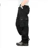 Men's Pants Cargo Cotton Casual Long Trousers 2024 Plus Multi Pocket Pantalon Homme Fashion Military Tactical