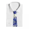 Bow Ties Blue Delft Porslin Oriental Toile Slips Silk Polyester 8 CM Neck Accessories Gravatas Wedding Business