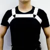 Leather Tops Men Harness Erotic Bondage Night Clubwear Gay Shoulder Body Chest Muscle Belt Straps Hombre Costumes Bras Sets2341