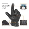 Gants à cinq doigts BISON DENIM Hommes en peau de mouton Automne Hiver Écran tactile chaud Mitaines à doigts complets de haute qualité en cuir véritable pour 231013