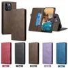 Geeignet für iPhone 15 Phon Lathr Cas, Samsung Solid Color Magntic Vacuum Multi-Color Xiaomi Card, Rfid Flip Covr Protection