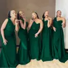 2023 Nedime Elbise Bir Omuz Pembe Mavisi Kırmızı Yeşil Parlak Denizkızı Düğünler için Artı Boyutu Uzun Kristal Boncuklar Resmi Onur Gowns Düğün Misafir resmi Giyim