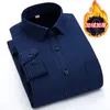 Heren Overhemden 2023 Hoge Kwaliteit Winter Mode Knap Alles Fijn Plus Fleece Dikke Trend Shirt Lange Mouw Heren Acetaat
