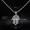 Ожерелья с подвесками Хамса, эффектное ожерелье из нержавеющей стали, серебряного цвета, ожерелье-чокер Acero, неокисляемые ошейники Joyas N16814