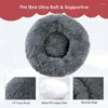 Kennels Cat And Dog Soft Plush Round Cushion Winter Warm Bed Movable Kennel Sofa Big 2023