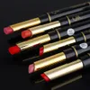 Läpppennor Makeup Dubbel-End Lipstick Pencil Waterproof Makeup Långvarig färgglad Fin Tube Lipstick Lip Liner Makeup Cosmetics 231013