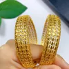Bangle ANIID Luxury Dubai 24K Gold Plated Bangles For Women Indian African Bracelets Charm Wedding Ethiopian Arabic Hand Jewelry 231013