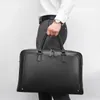 Briefcases Business Bag Leather Men's Briefcase 17" 15.6 Inch Luxury Designer Handbag Man Extra Large Capacity Computer Crossbody