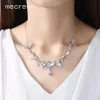 Mecresh mignon papillon collier de mariée ensembles de bijoux pour femmes clair cubique zircone boucles d'oreilles de mariage ensembles bijoux de noël TL545 H236q