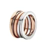 Anillos de racimo de alta calidad estilo de lujo cerámica anillo de amor joyería de diseño para mujeres 925s anillos de declaración de plata 263B