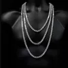 Nieuwe Hiphop 5A cz tennis collier Plated goud zilver punk 5mm zirkoon verharde lange kettingen voor vrouwen jongen vriend Whole301h