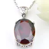 Luckyshine 925 Sterling Silver Pendant Necklaces Women's Easter Colares Ruby Jewelry Indian Garnet Gemstone Pendant Jewelry2713