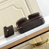 9a Stylish Stuff Sacks Bag Practical Crossbody Camera Wallet Canvas Natural Leather Studded Mini Clutch Shoulder Bag Double Zipper Stängning 18 cm med Box L066