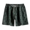 Mäns shorts Mens Swimming Trunks With Compression Liner Board Drawstring Elastic Midje Summer Beach Tryckt Casual Pants