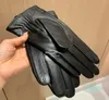 Leather Gloves High End Sheepskin Mittens Boy Outdoor Designer Gloves With Box