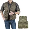 Outdoor Zomer Tactische Vissen Vest jassen mannen Safari Jas Multi Zakken reizen Mouwloze jassen S-7XL plus size T200117221n