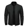 Chaquetas para hombres Abrigo para hombres Chaqueta de cárdigan suave y transpirable con cuello alto Mangas largas Cierre de cremallera Elegante Otoño / Primavera