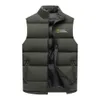 Gilets pour hommes Veste pour hommes hiver chaud pour hommes épaissi col montant vers le bas gilet vestes surdimensionnées gilet bouffant sans manches manteau à glissière 231013