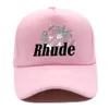 Green Mesh Patchwork Baseball Cap Men Women Embroidery Unisex Rhude Collections Casual Truck Hat Adjustable