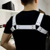 Leather Tops Men Harness Erotic Bondage Night Clubwear Gay Shoulder Body Chest Muscle Belt Straps Hombre Costumes Bras Sets2341
