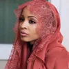 Écharpes bords en dentelle écharpe femmes Floral Hijab châle coton Viscose écharpes musulmanes jolie dame cils solide mode Plain2654