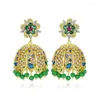 Dangle Earrings Ethnic Women Bollywood Beads Bell Drop Jhumka Bridal Jewelry