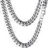 Trendy Cuban Links Naszyjnik dla mężczyzn kobiety, 18-karatowy złoto plastowane 316L stali nierdzewnej, W: 4,8 mm-14 mm, L: 14 cali-30 cali, Come Prezent