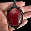 Naszyjniki wiszące gotycka krew cameo naszyjnik Kobiety Man Fashion Pagan Witch Jewelry Akcesoria