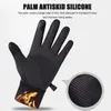 Five Fingers Gloves Black Winter Warm Full Waterproof Cycling Outdoor Sports Running Motorcycle Ski Touch Screen Fleece 231013