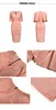 Vestidos casuais básicos elasticidade midi vestido mulheres rosa sólido elegante senhoras roupas batwing manga dobras cintura bodycon fenda robe sexy doce vestidos 2024