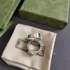 Nieuw Design Ring voor Vrouw Man Zilveren Ringen Messing Brief Charm Ring Mode-sieraden Supply314y