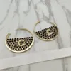 2023 Luxury quality Charm round shape drop earring with white and black color diamond have box stamp PS7979A281C