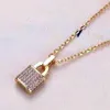 Nieuwe 316L titanium stalen sieraden ketting 18K goud rose zilveren ketting voor heren en vrouwen paar gift2786