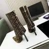 High-heeled Women's Fashion boots Luxury Designer Fashion buckle short boots Sexy Stiletto Party Shoes High quality women's pointy designer shoelaces box 10cm heel