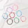 Braccialetti con ciondoli VSnow Ins Stile Bohémien fatto a mano in acrilico multicolore per le donne Gioielleria alla moda con lettera rotonda in rilievo e corda rossa