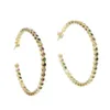 Regenbogen cz zarte bunte Perlen Creolen für Frauen einfache mehrfarbige Stein romantische große Kreis Ohrring Modeschmuck186p