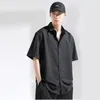 Camisas casuais masculinas xej verão tops 2023 formal camisa de manga curta rugas-resistente gelo seda roupas de alta qualidade